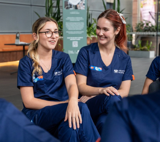 Nurses smiling in a group